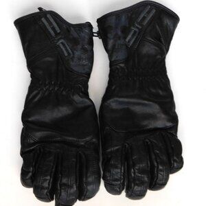Harley Davidson Black Leather Riding Gloves Zipper Women’s Size Small